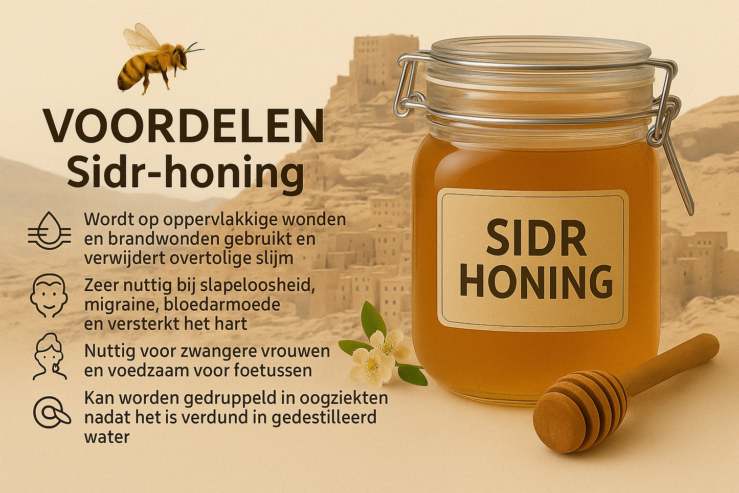 Natuurlijke en pure Sidr Honing - 1KG